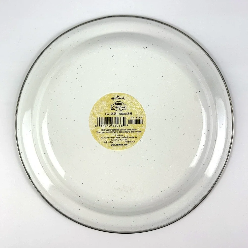 VTG Set of 4 Hallmark Mitford Percy Snowman Pie Cookie Salad Plate Bowl‎ 10.5